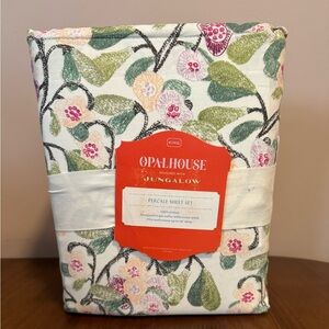 NWT King Printed Cotton Sheet Set Autumn Blossom - Opalhouse Jungalow